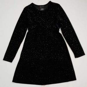 Speechless Black Velvet Sparkle Dress Si